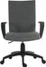 Teknik Work Chair In Grey Fabric Black Nylon Fixed Armrests and Black Nylon Pyramid Style Base - image 4