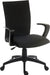 Teknik Work Chair In Black Fabric Black Nylon Fixed Armrests and Black Nylon Pyramid Style Base