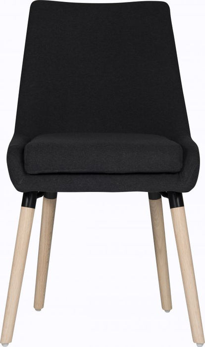 Teknik Pack of 2 Welcome Reception Chairs in Graphite with soft brushed fabric and wooden oak legs (MOQ of 2 - priced individually) - image 2