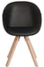 Teknik Pack of 2 Pyramid Padded Tub Chair in soft Polyurethane and PU Black fabric with wooden oak legs (MOQ of 2 - priced individually) - image 2