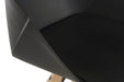 Teknik Pack of 2 Pyramid Padded Tub Chair in soft Polyurethane and PU Black fabric with wooden oak legs (MOQ of 2 - priced individually) - image 4