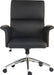 Teknik Elegance Medium Backed Executive Chair Black Leather Look Gull Wing Arms Contrast Chocolate Accent Fabric with Recline Function Smart Swivel Chrome Ba - image 2