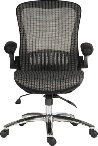 Teknik Harmony Executive Mesh High Backrest Chair with adjustable armrests and chrome base. - image 4