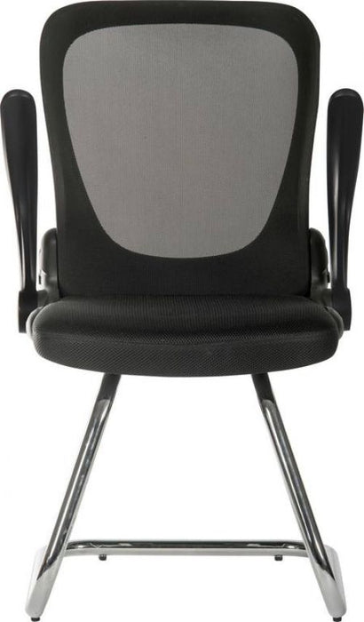 Teknik Flip Mesh Visitor chair in Black with mesh aerated backrest and flip up armrests - image 4