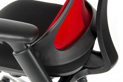 Teknik Rapport Mesh Luxury Curved Executive Chair in Red with Removable Headrest and Height Adjustable Arms - image 3