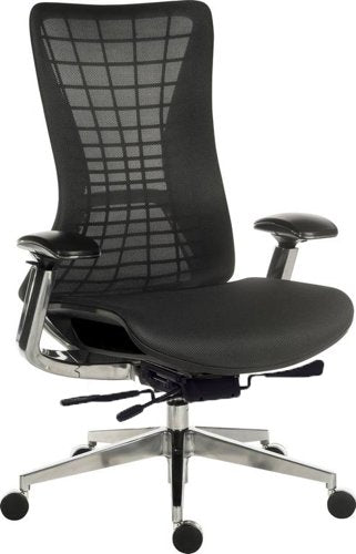 Teknik Quantum Black Executive Chair Breathable Mesh Backrest Multi-Adjustable Padded Armrests - image 2