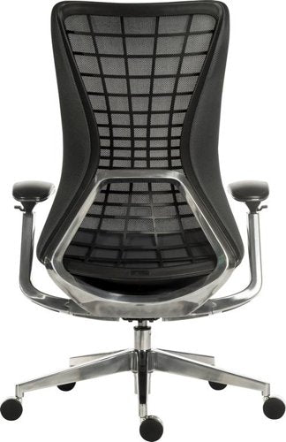 Teknik Quantum Black Executive Chair Breathable Mesh Backrest Multi-Adjustable Padded Armrests - image 3