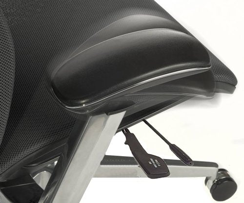 Teknik Quantum Black Executive Chair Breathable Mesh Backrest Multi-Adjustable Padded Armrests - image 5