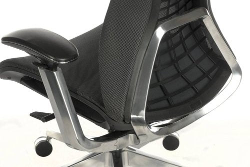 Teknik Quantum Black Executive Chair Breathable Mesh Backrest Multi-Adjustable Padded Armrests - image 6