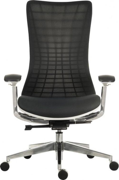 Teknik Quantum White Executive Chair Breathable Mesh Backrest Multi-Adjustable Padded Armrests - image 2