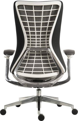 Teknik Quantum White Executive Chair Breathable Mesh Backrest Multi-Adjustable Padded Armrests - image 4