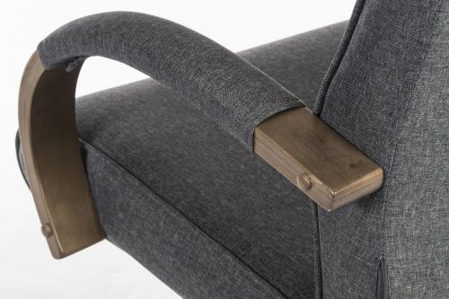 Teknik Grayson Fabric Grey Chair with driftwood effect arms and matching five star base - image 5