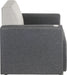 Teknik Right Hand Specific Cube Modular Reception chair arm in Grey fabric with inbuilt discreet USB port - image 3