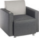 Teknik Right Hand Specific Cube Modular Reception chair arm in Grey fabric with inbuilt discreet USB port - image 4