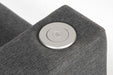 Teknik Left Hand Specific Cube Modular Reception chair arm in Grey fabric with inbuilt discreet USB port - image 2
