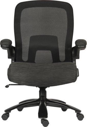 Teknik Hercules Heavy Duty Executive chair with mesh backrest flip up arms and rated to 35 stone