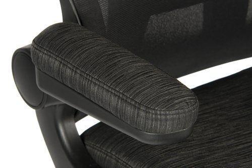 Teknik Hercules Heavy Duty Executive chair with mesh backrest flip up arms and rated to 35 stone - image 3