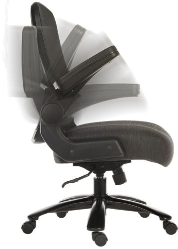 Teknik Hercules Heavy Duty Executive chair with mesh backrest flip up arms and rated to 35 stone - image 4