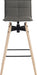 Teknik Spin Barstool with grey fabric upholstery and light wood effect legs - image 2