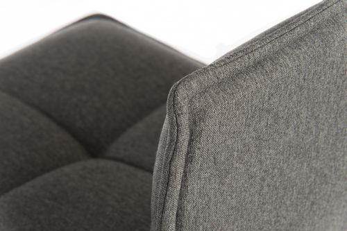 Teknik Spin Barstool with grey fabric upholstery and light wood effect legs - image 7