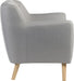 Teknik Skandi Armchair in grey fabric with button back and wooden feet - image 5