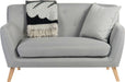 Teknik Skandi 2 seater sofa in grey fabric, button detailed back and wooden feet - image 4