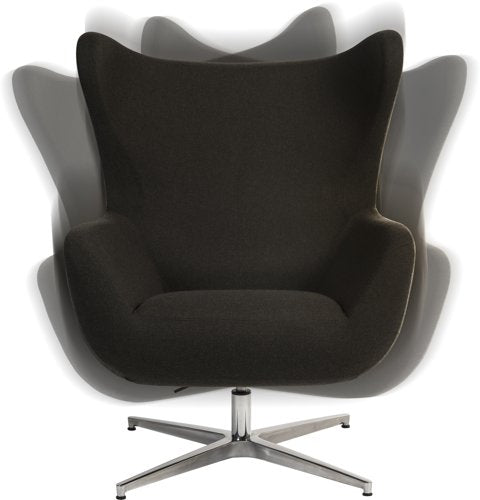 Teknik Fjord Nest chair in Carbon with high curving back Mainline Plus fabric - image 10