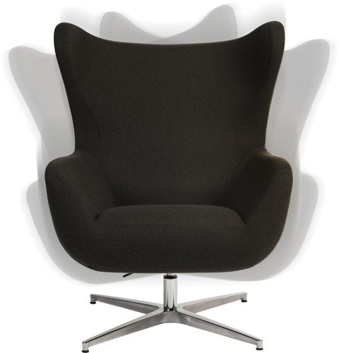 Teknik Fjord Nest chair in Carbon with high curving back Mainline Plus fabric - image 11