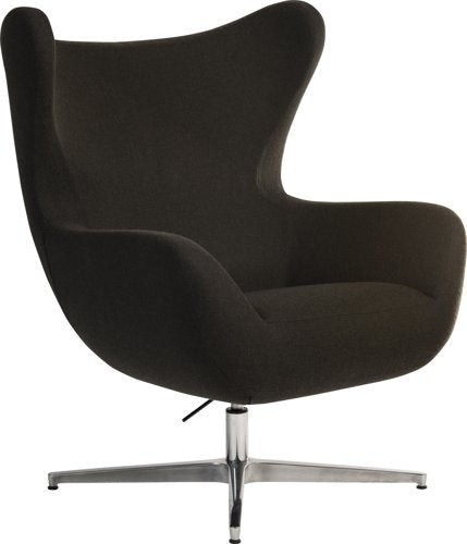 Teknik Fjord Nest chair in Carbon with high curving back Mainline Plus fabric - image 2