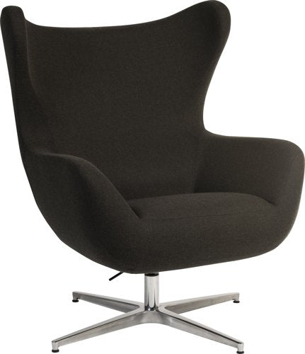 Teknik Fjord Nest chair in Carbon with high curving back Mainline Plus fabric