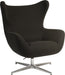 Teknik Fjord Nest chair in Carbon with high curving back Mainline Plus fabric