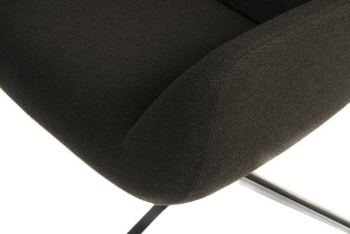 Teknik Fjord Nest chair in Carbon with high curving back Mainline Plus fabric - image 8