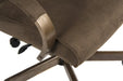 Teknik Glencoe Executive armchair in a suede effect finish with matching padded armrests and a driftwood effect wooden arms and base - image 3