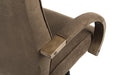 Teknik Glencoe Executive armchair in a suede effect finish with matching padded armrests and a driftwood effect wooden arms and base - image 4