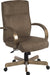 Teknik Glencoe Executive armchair in a suede effect finish with matching padded armrests and a driftwood effect wooden arms and base