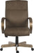 Teknik Glencoe Executive armchair in a suede effect finish with matching padded armrests and a driftwood effect wooden arms and base - image 6