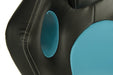 Teknik Kyoto Gaming chair in Blue PU & PVC covered contrasting materials with fixed padded arms, racing style backrest design - image 5
