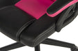 Teknik Kyoto Gaming chair in Pink PU & PVC covered contrasting materials with fixed padded arms, racing style backrest design - image 6