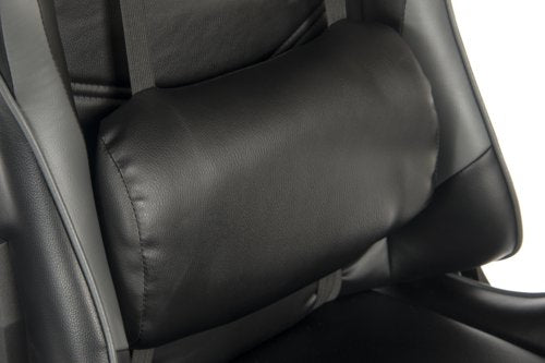 Teknik Yokohama Gaming chair in Black PU with height adjustable padded arms, racing style backrest design - image 5