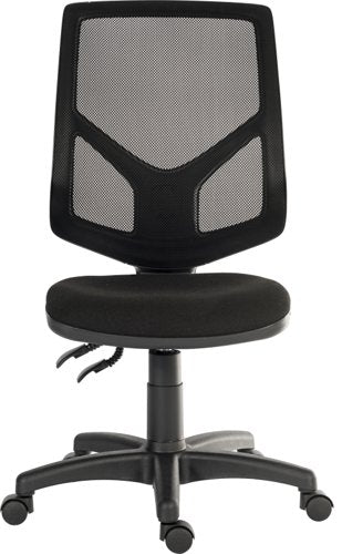 Teknik Vanguard Executive mesh back and black fabric seat accepts optional armrests - image 2