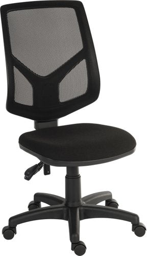 Teknik Vanguard Executive mesh back and black fabric seat accepts optional armrests