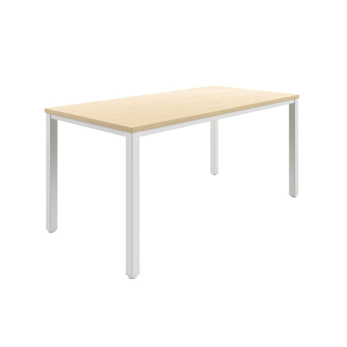 Fraction Infinity Meeting Table 160 X 80 Maple White Legs