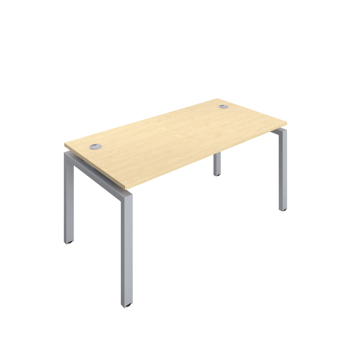 Telescopic Sliding 1 Person Maple Bench With Cable Port 1200 X 600 White