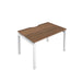 Telescopic 1 Person Walnut Bench With Cut Out 1200 X 600 Black