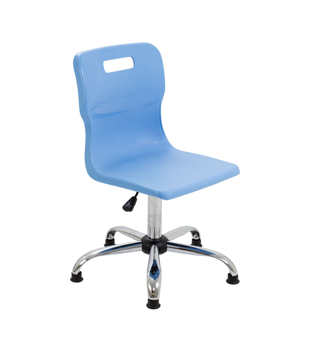 Titan Swivel Senior Chair Sky Blue Glides