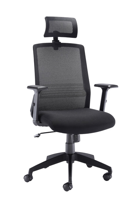 Denali High Back Black Mesh Chair With Headrest Default Title