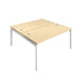 Telescopic Sliding 2 Person Maple Bench With Cable Port 1200 X 800 White