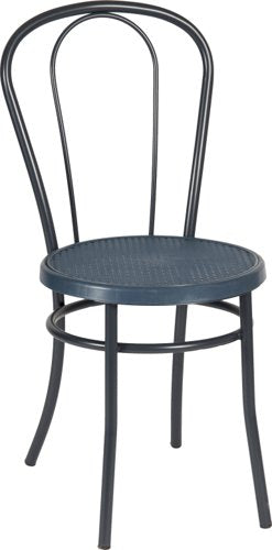 Teknik Urban Bistro Chair in Slate Blue with stylish painted metal frame and slate blue coloured seat (MOQ of 4 - priced individually)