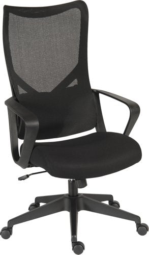 Teknik Contour Contemporary Mesh Executive chair lumbar curved aerated back, breathable mesh seat and sturdy fixed armrests - image 2