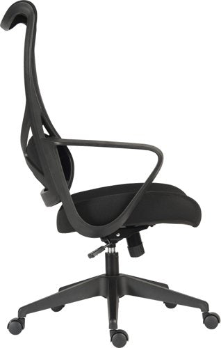 Teknik Contour Contemporary Mesh Executive chair lumbar curved aerated back, breathable mesh seat and sturdy fixed armrests - image 3